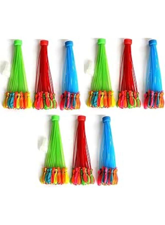 SHOPISTRY-Water Balloons Set for Kids, 111 Pieces, Biodegradable Latex with Refill Hose, Swimming Pool Games