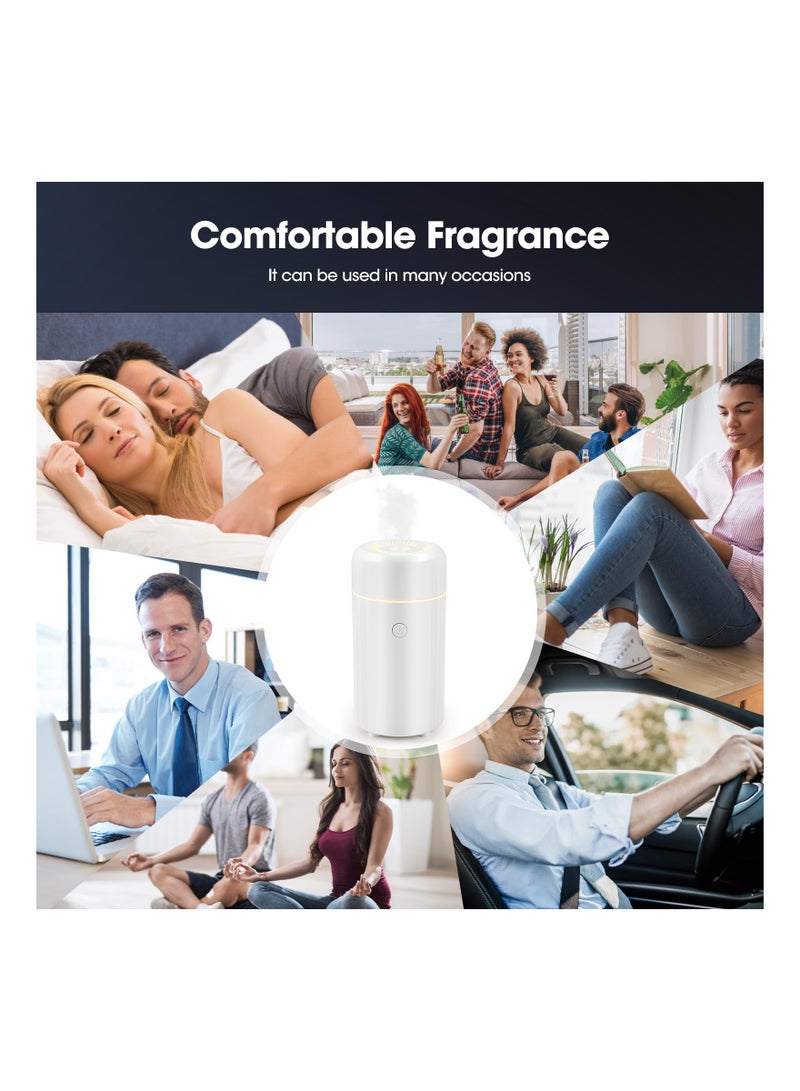 SYOSI Living Essential Oil Car Diffusers, Car Air Fresheners Car Diffuser with Night Light 100ml Essential Oil Car Freshener with Auto Off Super Quiet Air Humidifier for Office Home Car(White) - Image 5