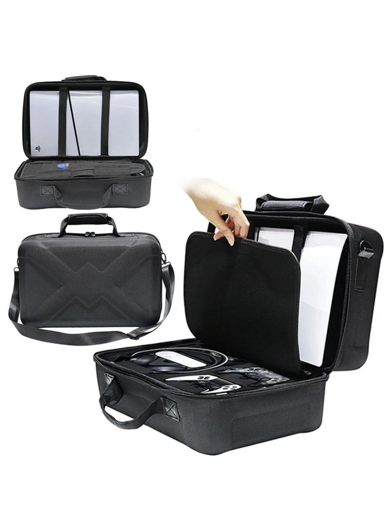 Carrying Case Bag for Console and Controllers Shockproof Protective Travel Storage Hard Case with Shoulder Strap for PlayStation 5 Slim Accessories Portable Travel Bag  - Image 1