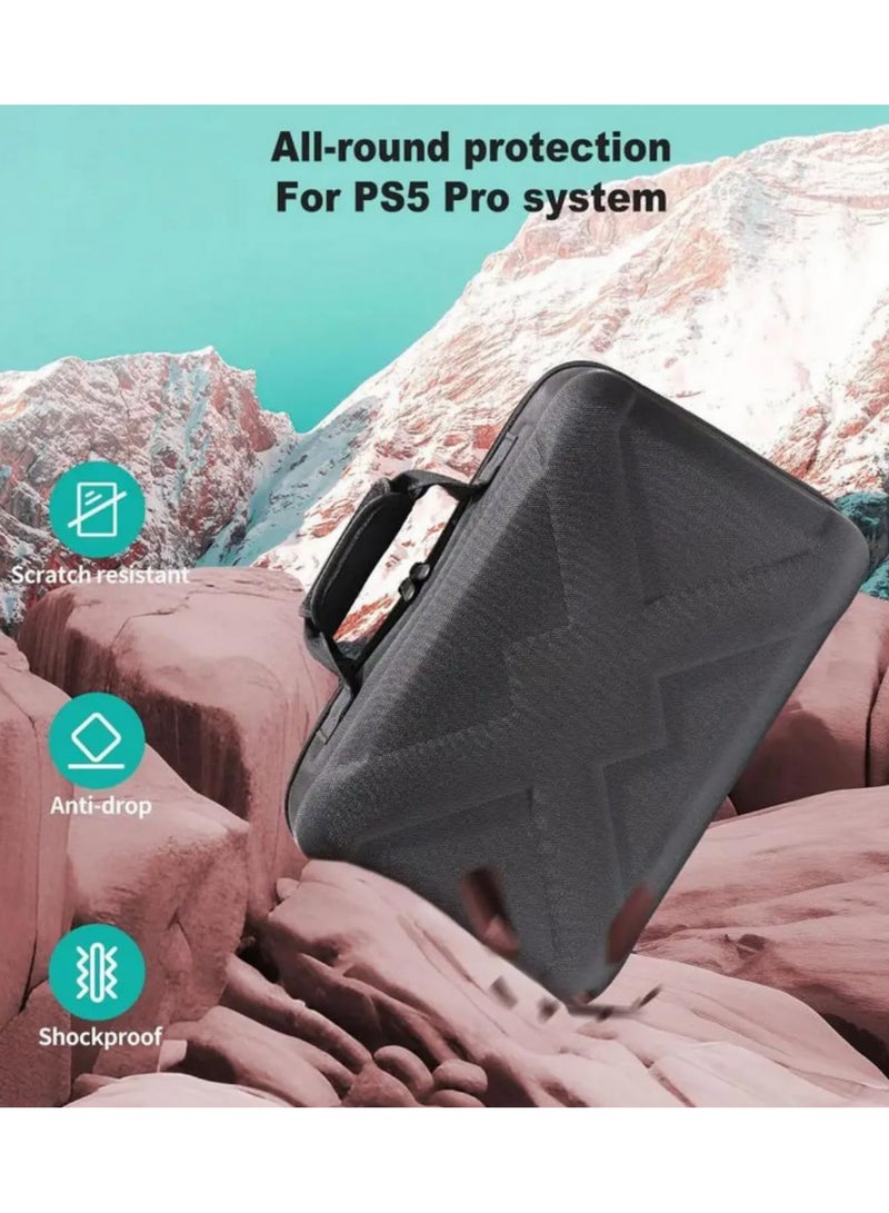 Carrying Case Bag for Console and Controllers Shockproof Protective Travel Storage Hard Case with Shoulder Strap for PlayStation 5 Slim Accessories Portable Travel Bag  - Image 3