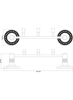 Saray Banyo Palace Bathroom Olympos 3-Piece Hanger  - Image 2
