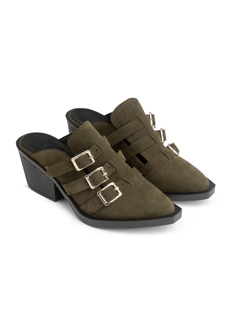TGS Triple Buckle Heel Mules  - Image 2