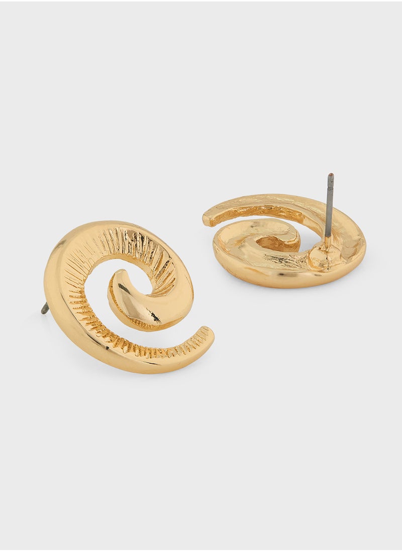 ELLA - Spiral Stud Earrings - Image 1