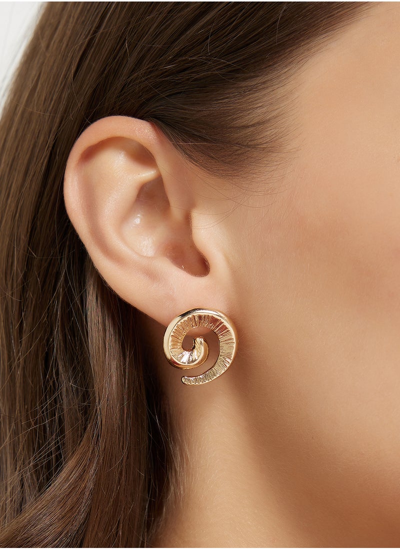 ELLA - Spiral Stud Earrings - Image 1