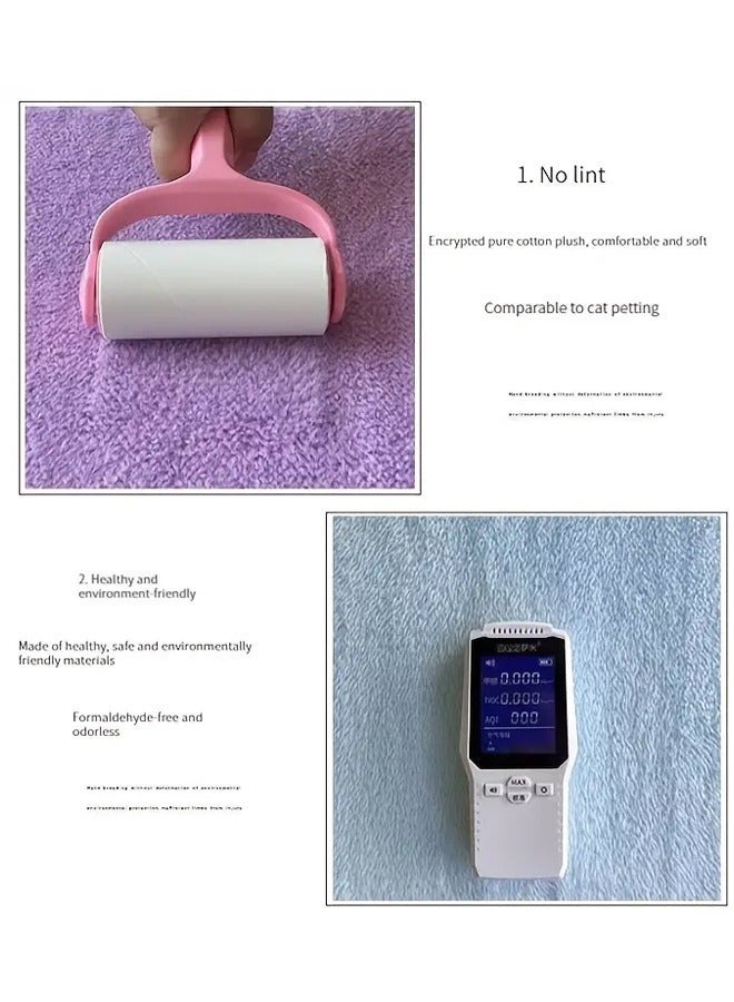 12 Pcs Plush Foam Floor Mat Square Interlocking Carpet Tiles with Border Fluffy Play Mat Floor Tiles Soft Climbing Area Rugs for Home Playroom Decor, 30x30x1cm (White and Grey) - Image 5