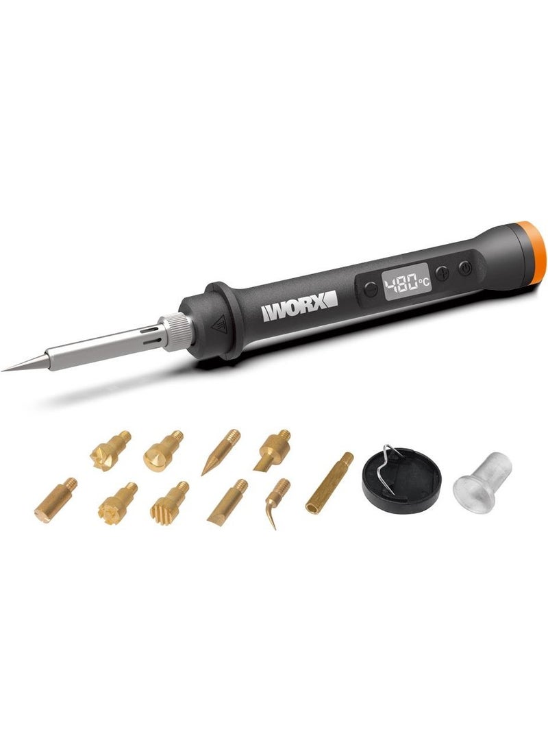 WORX WX744.9 ميكر إكس 20 فولت مسدس لحام رقمي محترف + 12 ملحقات (البطارية غير مشمولة)  - Image 1