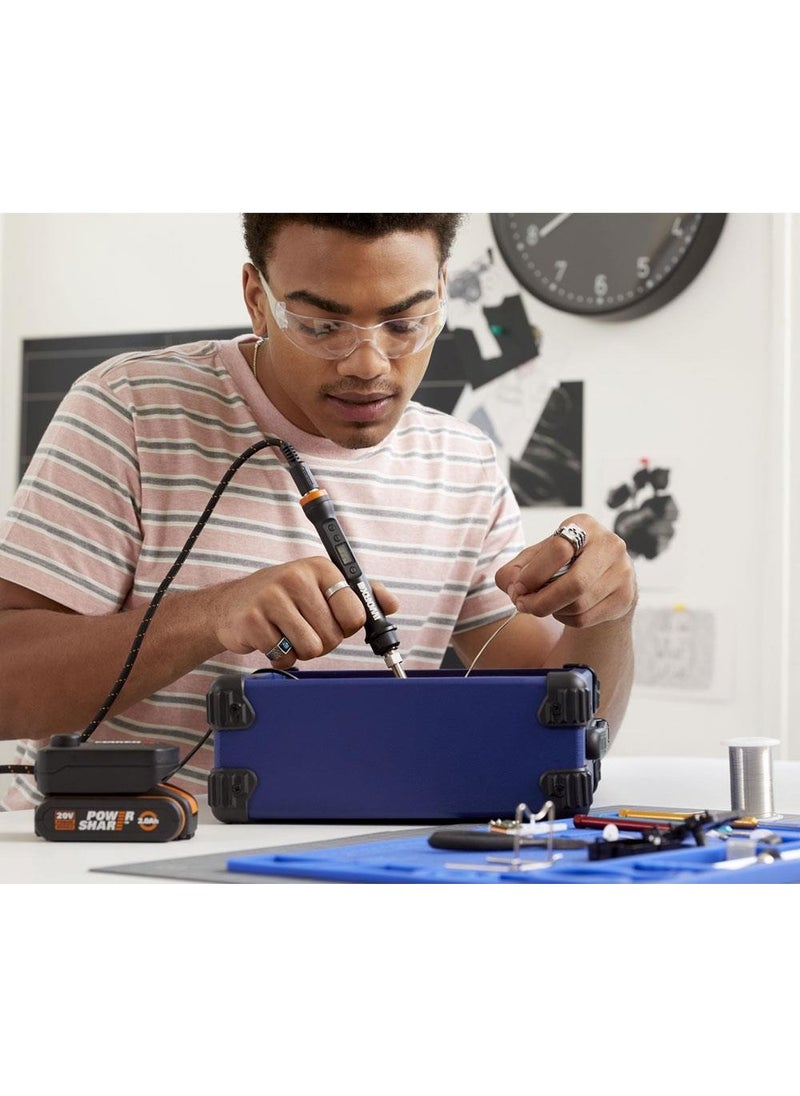 WORX WX744.9 ميكر إكس 20 فولت مسدس لحام رقمي محترف + 12 ملحقات (البطارية غير مشمولة)  - Image 4