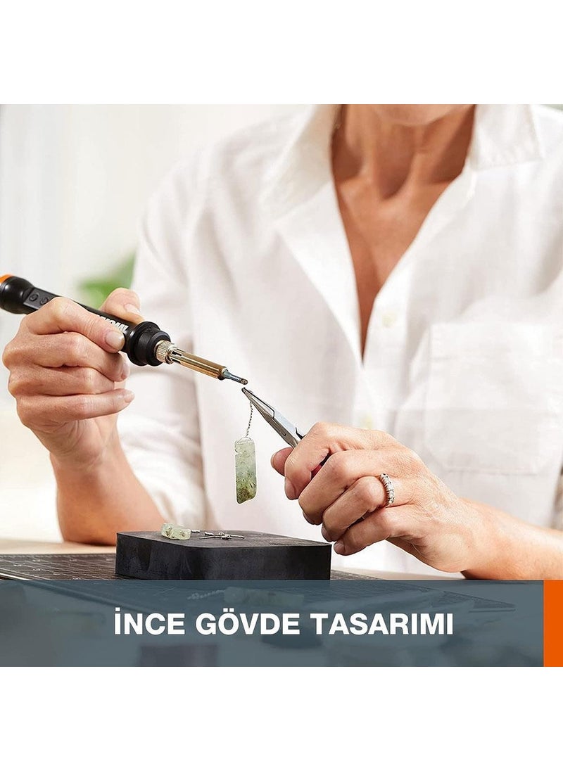 WORX WX744.9 ميكر إكس 20 فولت مسدس لحام رقمي محترف + 12 ملحقات (البطارية غير مشمولة)  - Image 3