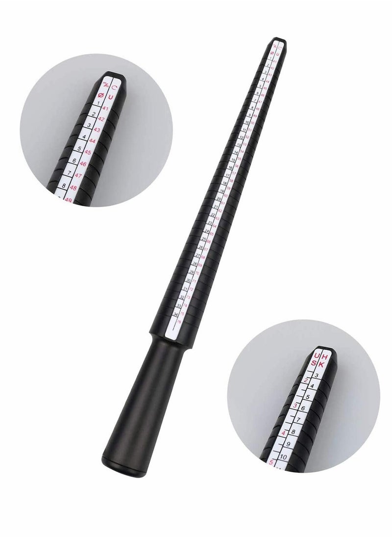 SYOSI Ring Tool Standard Ring Sizer with Half Size Finger Measurement Sacles Kit Mandrel Gauge Ring Stick Measure Tool Finger Size Gauger Jeweler Sizer Mandrel Jewelers Sizers Tool  - Image 2