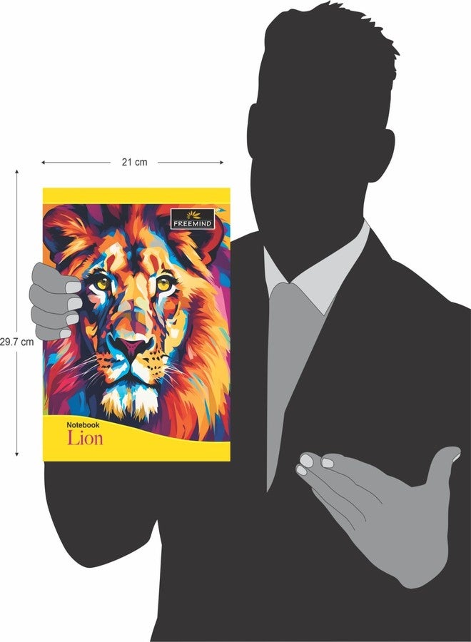 Freemind A4 Single Line Notebooks, Pack of 4, 348 Pages, Animal Prints - Image 3