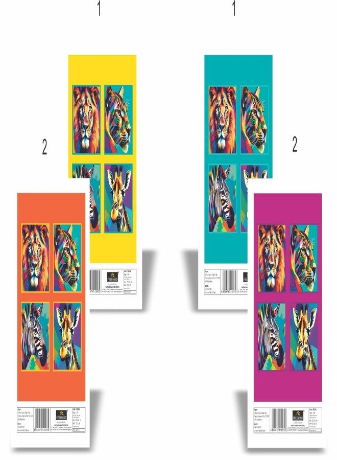 Freemind A4 Single Line Notebooks, Pack of 4, 348 Pages, Animal Prints - Image 5