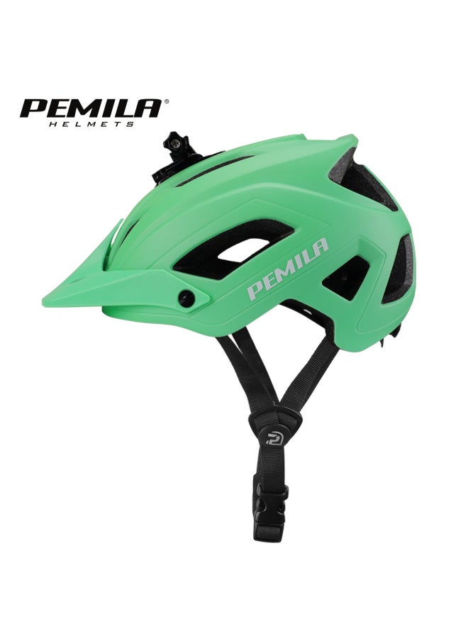 Cyan Eps Integrated Riding Helmet Mountain Bike Helmet Outdoor Sports Off-road Bike Helmet