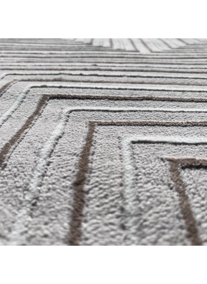 HANDPICKED FURNITURE Handpicked Furniture Neutral Gold Rug, Ultra Soft Area Carpets For Bed Room, Living Room, And Dining Room, Anti Slip Floor Carpets, Easy To Clean, Made In Turkey, Rectangle  - Image 5