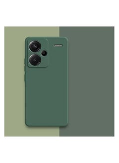 Generic Case for Xiaomi Redmi Note 13 Pro Plus, Liquid Gel Rubber Case with Soft Microfiber Lining Cushion Slim Hard Shell Shockproof Protective with Camera Protection Cover for Redmi Note 13 Pro+ 5G (Green) 
