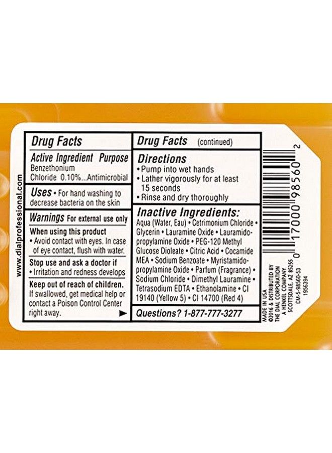 Dial 17000985619 Gold Hand Care Anywhere Antibacterial Liquid Hand Soap 15Oz Refill Bottle (Pack Of 6) - Image 3