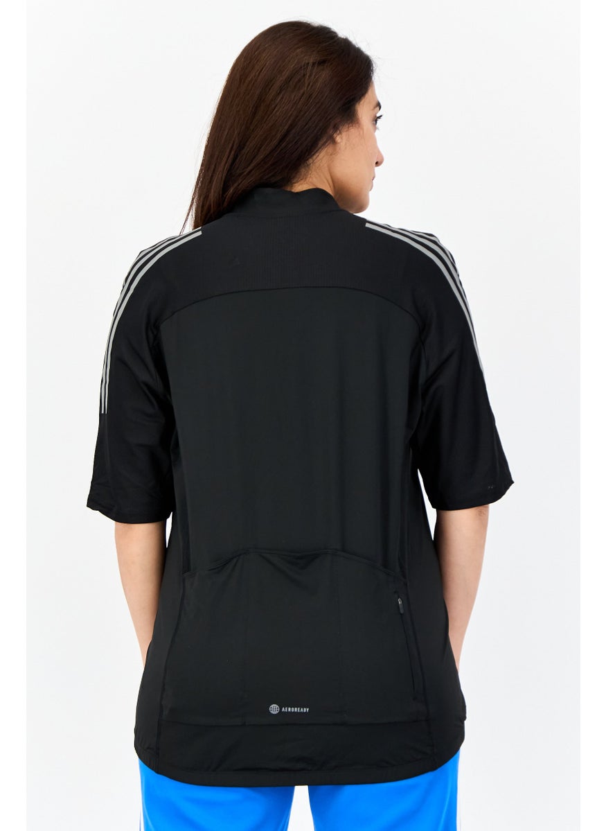 Adidas - Women Sportswear Fit Short Sleeve Outdoor Top, Black - Image 1