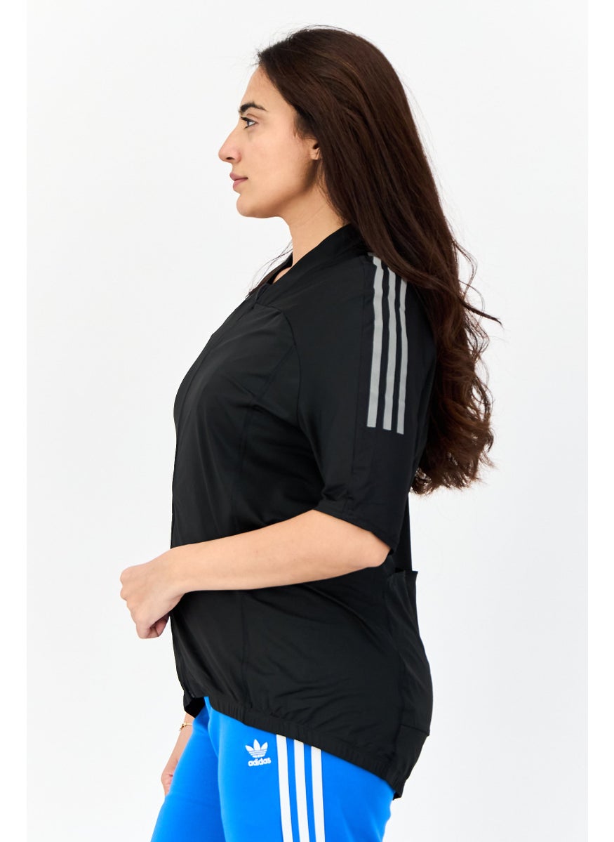 Adidas - Women Sportswear Fit Short Sleeve Outdoor Top, Black - Image 1