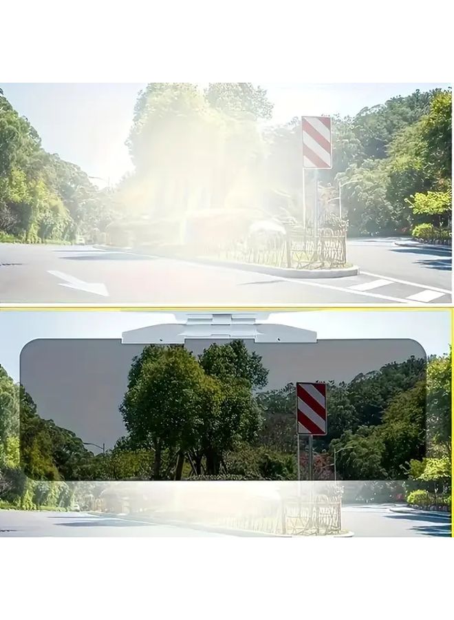 2 In 1 Anti Glare Polarized Car Sun Visor For Day And Night Use With UV Protection - Image 5