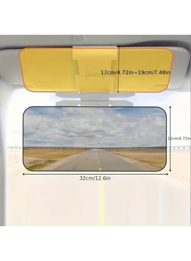2 In 1 Anti Glare Polarized Car Sun Visor For Day And Night Use With UV Protection - Image 2