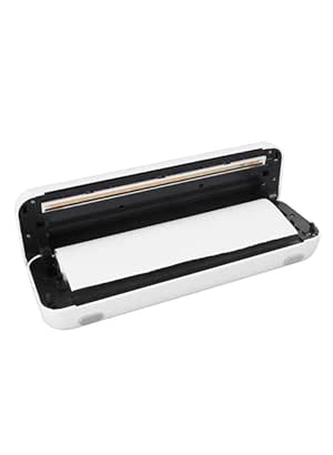 White Portable Thermal Printer Wireless Compact Inkless for Phone Laptop Office - Image 1