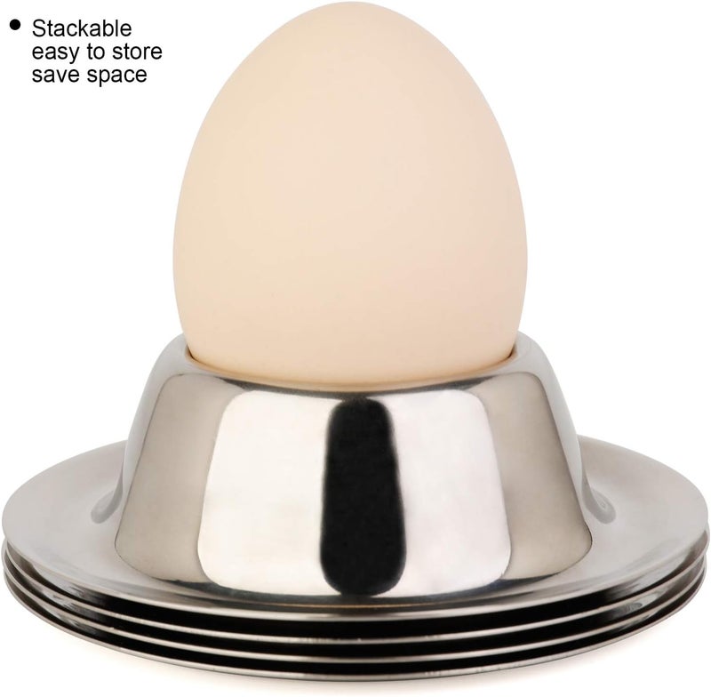 YellRin Stainless Steel Egg Cup Holder Set for Soft Boiled Egg Holder Tableware Kitchen Tools - Image 4