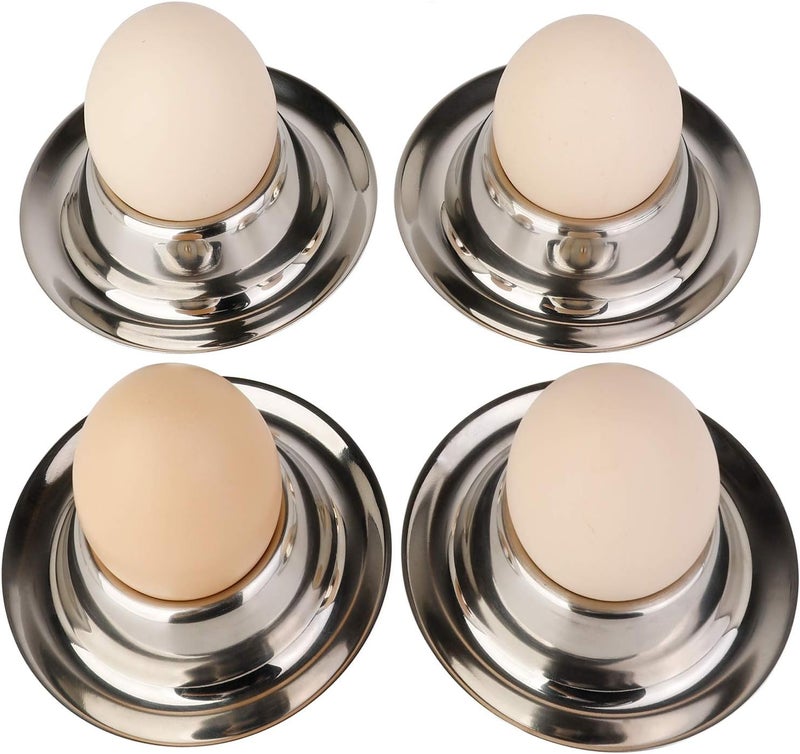 YellRin Stainless Steel Egg Cup Holder Set for Soft Boiled Egg Holder Tableware Kitchen Tools - Image 1