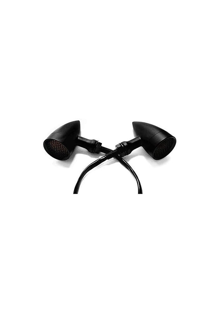 FATECIM Motorcycle LED Turn Signals - Black Amber Lens - Image 4