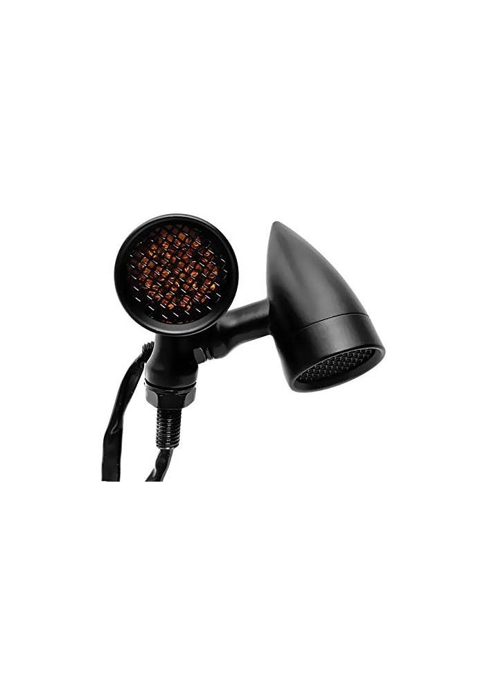 FATECIM Motorcycle LED Turn Signals - Black Amber Lens - Image 2