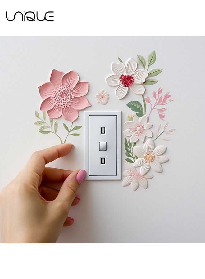 يونيك 1 قطع الكرتون PVC المقبس ملصقا ، جدارية الأزهار للمدخل ، الشرفة ، غرفة المعيشة ، غرفة النوم ، المكتب ، المهجع ، زخرفة الجدران ، اختيار المنزل الجيد ، ديكور المنزل - Image 1