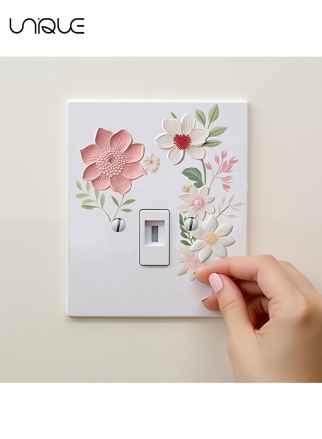 يونيك 1 قطع الكرتون PVC المقبس ملصقا ، جدارية الأزهار للمدخل ، الشرفة ، غرفة المعيشة ، غرفة النوم ، المكتب ، المهجع ، زخرفة الجدران ، اختيار المنزل الجيد ، ديكور المنزل - Image 3