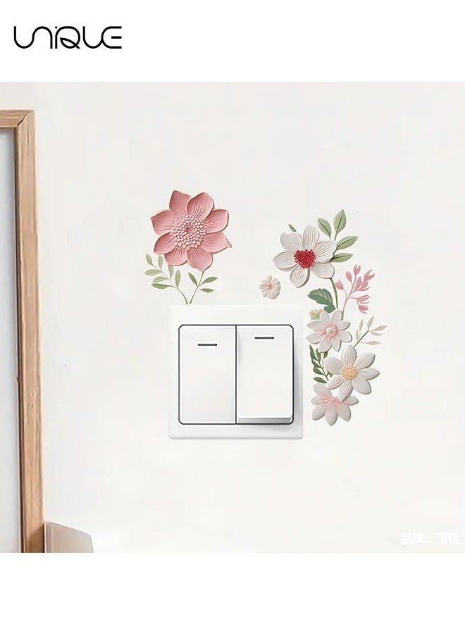 يونيك 1 قطع الكرتون PVC المقبس ملصقا ، جدارية الأزهار للمدخل ، الشرفة ، غرفة المعيشة ، غرفة النوم ، المكتب ، المهجع ، زخرفة الجدران ، اختيار المنزل الجيد ، ديكور المنزل - Image 4