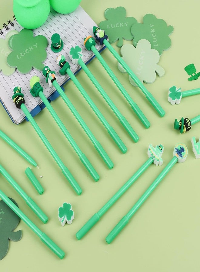LOKIPA 30 PCS St Patrick's Day Gel Ink Pens Bulk, Black Rollerball Pen Cute Fun Novelty Pens for Students Teacher St. Patrick's Day Gift School Office Home Holiday Supplies (Random Style) - Image 4