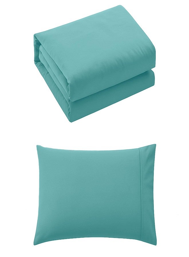 Pure Bedding Duvet Cover Twin/Twin XL Size - 2 Pieces Extra Soft Bedding Set, Includes 1 Twin Duvet Cover 68x90 Inches with Zipper Closure & 1 Pillow Sham, Comforter Not Included, Aqua - Image 4