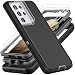 YKHJKLEC for Samsung Galaxy S21 Ultra Case with 2Pcs Self Healing Flexible TPU Screen Protector Camera Lens Protector Military Grade 3 in 1 Heavy Duty Case BlackGrey - Image 2