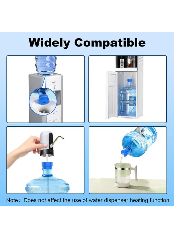 هومستر 3 PCS العالمية موزع مياه السيليكون غطاء استبدال السيليكون ل 5-غالون زجاجات المياه، مقاومة التراب والتسرب من الدرجة الغذائية غطاء معظم مبرد المياه، قابلة لإعادة الاستخدام، أغطية الزجاجات ل 55 ملم موزع مياه الزجاجات، الأزرق - Image 5