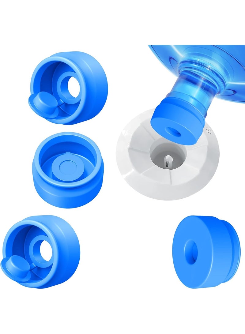 هومستر 3 PCS العالمية موزع مياه السيليكون غطاء استبدال السيليكون ل 5-غالون زجاجات المياه، مقاومة التراب والتسرب من الدرجة الغذائية غطاء معظم مبرد المياه، قابلة لإعادة الاستخدام، أغطية الزجاجات ل 55 ملم موزع مياه الزجاجات، الأزرق - Image 2
