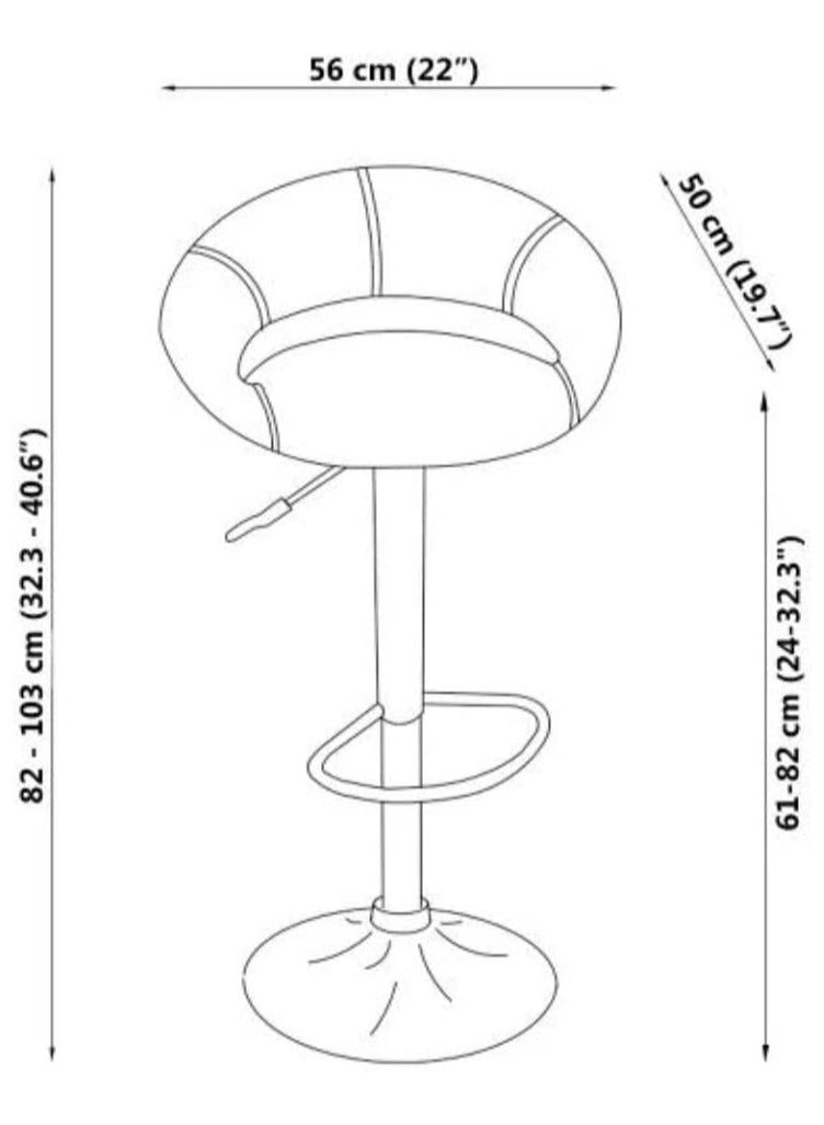 AL WADI FURNITURE AWF AL WADI FURNITURE 3 Piece Adjustable Square MDF Wood Bar Table Set with 2 Round Bar Stools for Pub Counter Kitchen Home PU Leather Bar Chairs with Footrest 360 Swivel Perfect for Small Space, Black  - Image 4