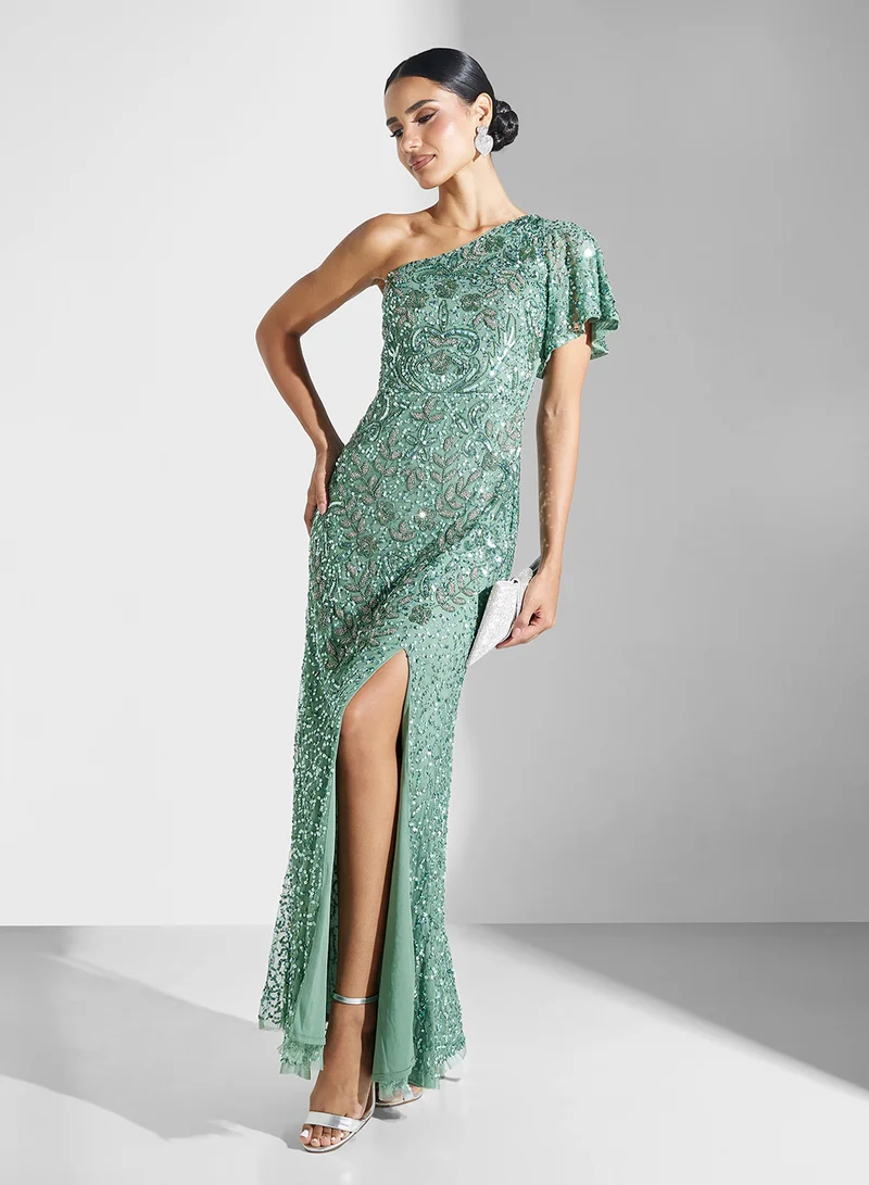 بيوت Sequin One-Shoulder Dress