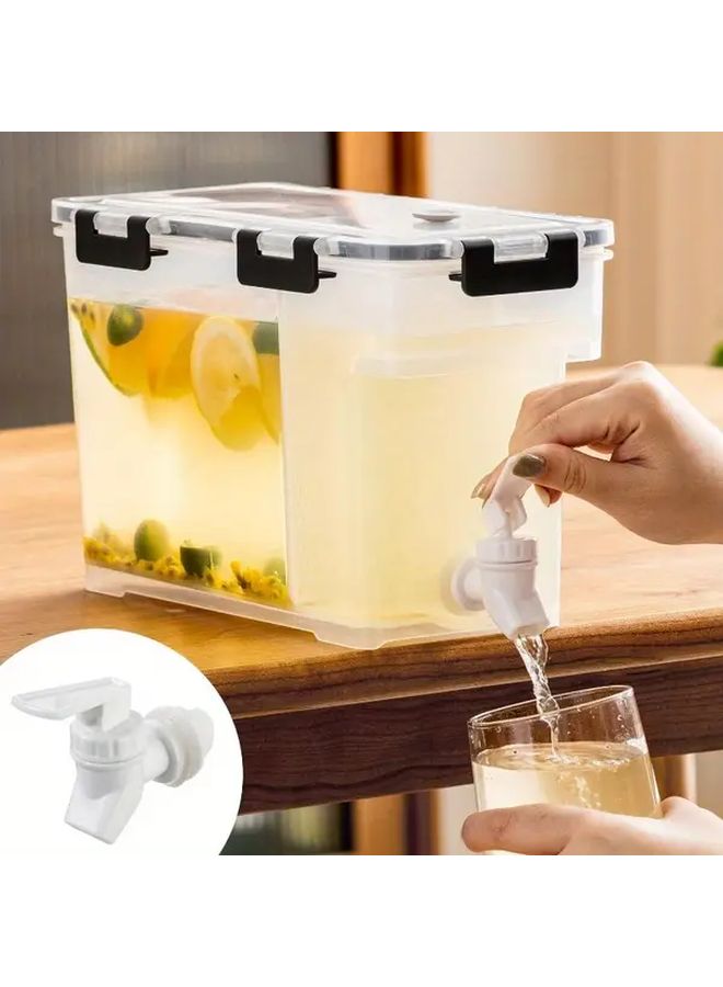 1 Gallon Transparent Plastic Beverage Dispenser With Faucet And Filter For Home Kitchen Camping - Image 1