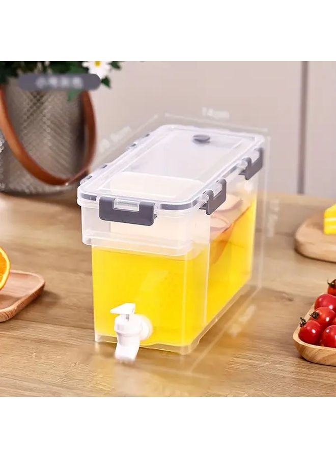 1 Gallon Transparent Plastic Beverage Dispenser With Faucet And Filter For Home Kitchen Camping - Image 3
