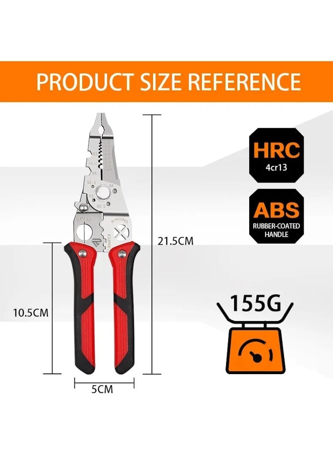 Poaker كماشة كهربائية 8.5" لقص الأسلاك وتجريدها وتثبيتها - Image 5