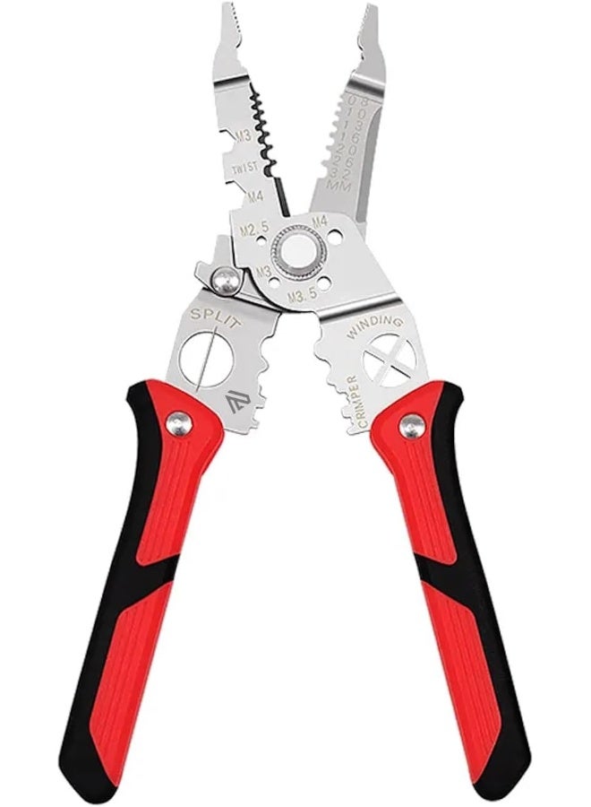 Poaker كماشة كهربائية 8.5" لقص الأسلاك وتجريدها وتثبيتها - Image 1