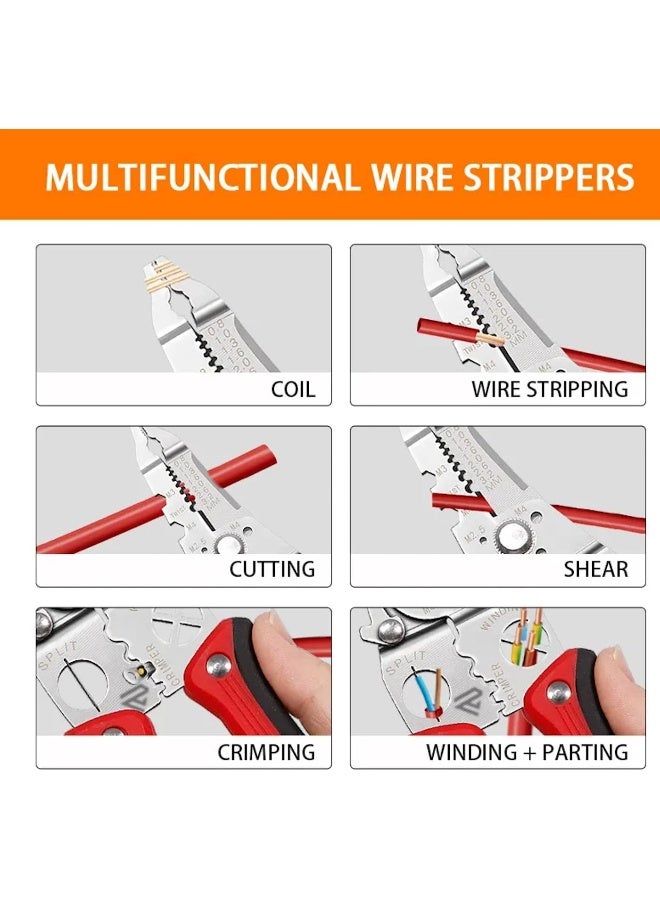 Poaker كماشة كهربائية 8.5" لقص الأسلاك وتجريدها وتثبيتها - Image 3