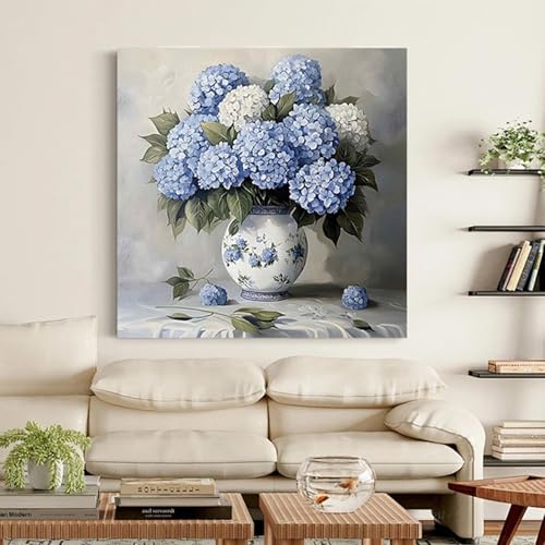 ARPADAMO Hydrangea Diamond Art Kits for Adults,5D Flower Diamond Painting DIY Diamond Art Diamond Painting Kits for Adult,Round Full Drill Diamonds, Diamond Art Kits for Home Decor-12x12inch - Image 2