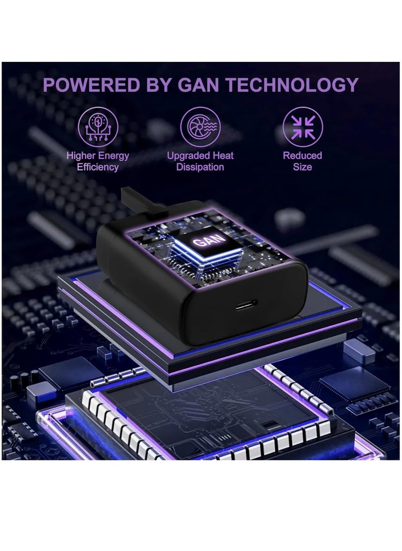 45W USB-C Fast Charger with 6ft Cable – PPS Wall Charger for Samsung Galaxy S23 Ultra, S22, S21, Note10, Tab S7/S8 Series - Image 3