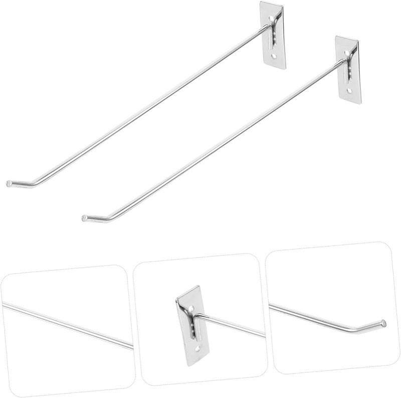 قطعتان من خطافات الحائط المعدنية السوداء للمسامير للمنزل والمرآب والمتجر ولوحة العرض - Image 5