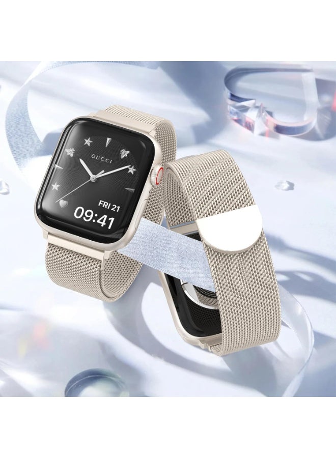 Compatible with Apple Watch Band 42mm 41mm 40mm 38mm for Women and Men, Magnetic Metal Stainless Steel Strap Wristband Compatible for iWatch Series 10 9 8 7 6 5 4 3 2 1 SE - Image 5