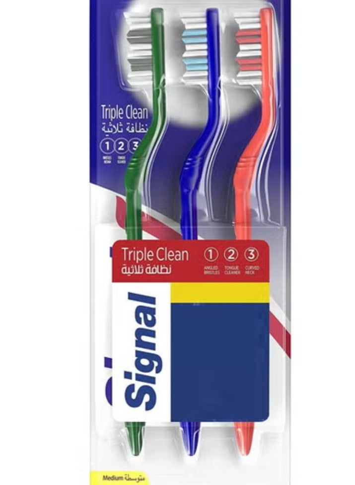 Signal Signal Triple Clean Medium 2+1 Toothbrush