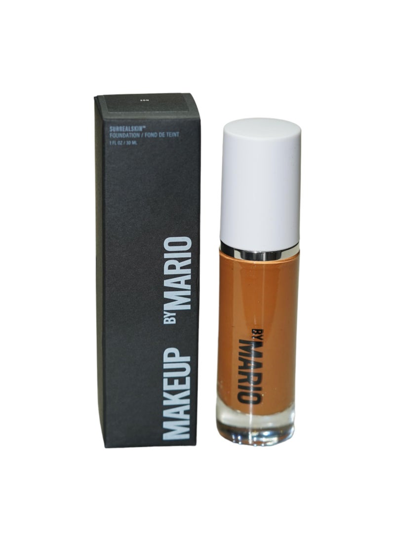 MAKEUP BY MARIO MAKEUP BY MARIO SurrealSkin Liquid Foundation, Liquid Formula, Vegan, Long-wearing coverage, Hydrating, Natural Finish, Size 30 mL (20N - medium dark with neutral undertone) 