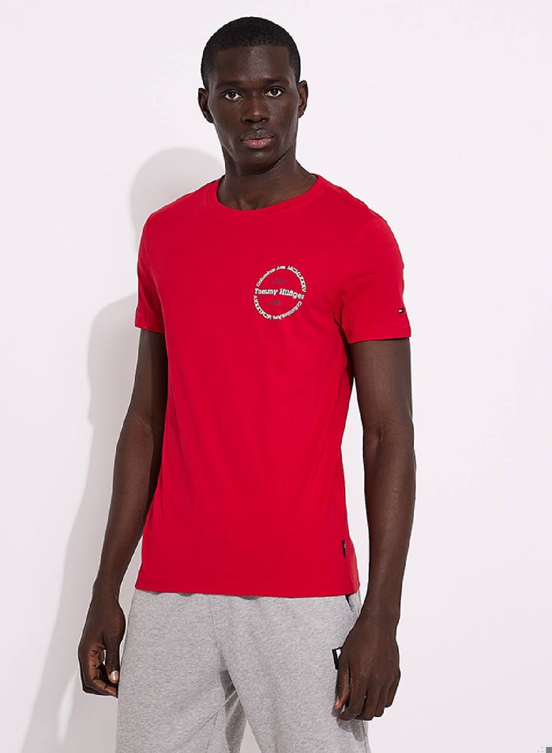 TOMMY HILFIGER Hilfiger Rounded Logo T-Shirt - Image 1